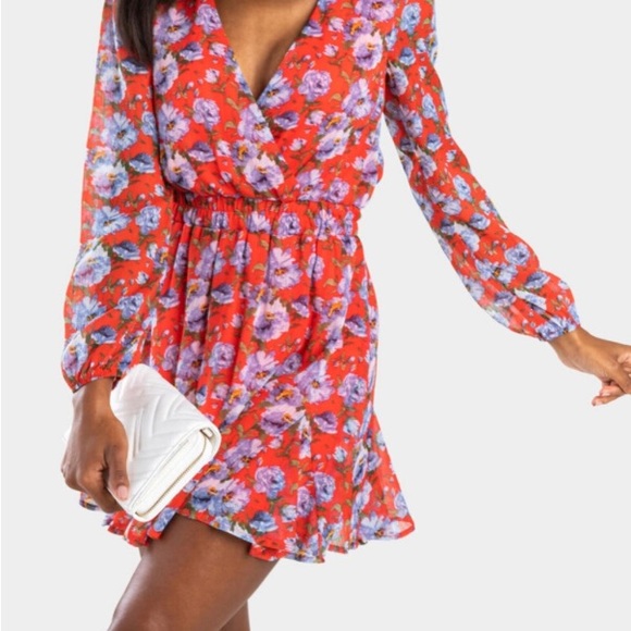 Francesca's Collections Holly Floral Godet Dress by Miami - Picture 7 of 7